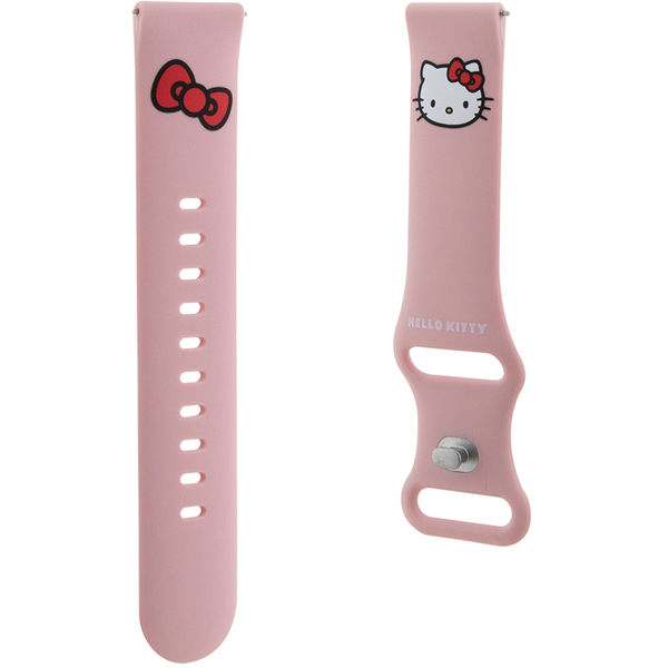 Hello Kitty - Strap Silicone Kitty Head (HKUWMSCHBLP) - Samsung Watch 4/5, Huawei Watch GT 3 (42mm)/GT 3 Pro (43mm) - Pink