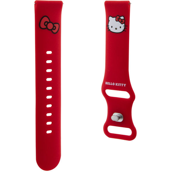 Hello Kitty - Strap Silicone Kitty Head (HKUWMSCHBLR) - Samsung Watch 4/5, Huawei Watch GT 3 (42mm)/GT 3 Pro (43mm) - Red