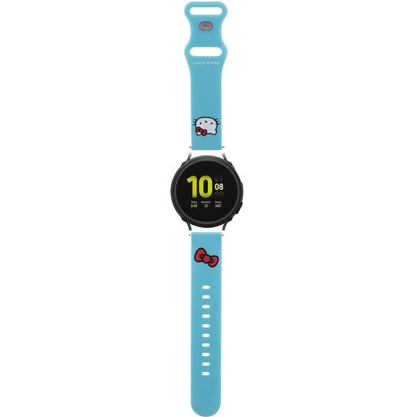 Hello Kitty - Strap Silicone Kitty Head (HKUWMSCHBLB) - Samsung Watch 4/5, Huawei Watch GT 3 (42mm)/GT 3 Pro (43mm) - Blue