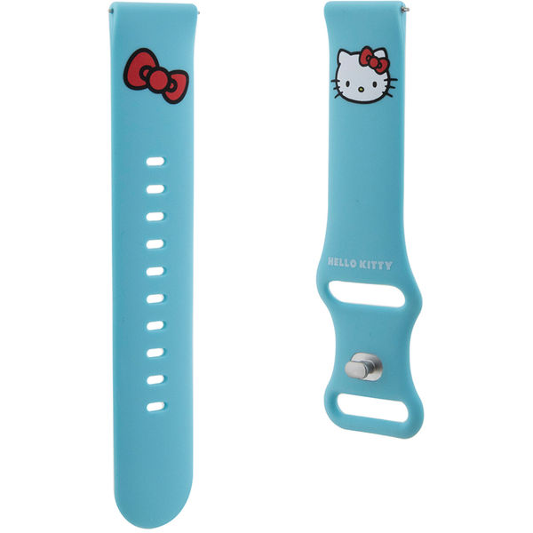 Hello Kitty - Strap Silicone Kitty Head (HKUWMSCHBLB) - Samsung Watch 4/5, Huawei Watch GT 3 (42mm)/GT 3 Pro (43mm) - Blue