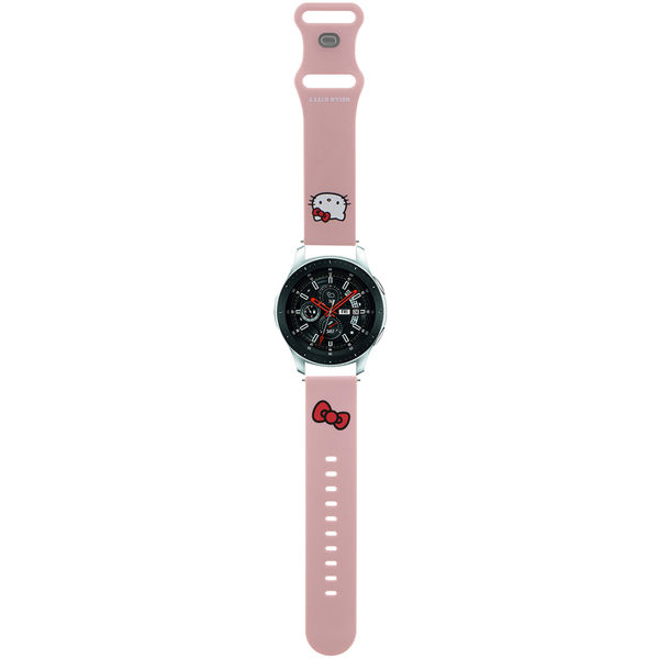 Hello Kitty - Strap Silicone Kitty Head (HKUWLSCHBLP) - Samsung Watch (46mm)/Watch 3, Huawei Watch GT 2/GT 3 (46mm) - Pink
