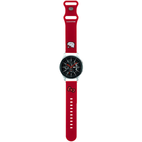 Hello Kitty - Strap Silicone Kitty Head (HKUWLSCHBLR) - Samsung Watch (46mm)/Watch 3, Huawei Watch GT 2/GT 3 (46mm) - Red
