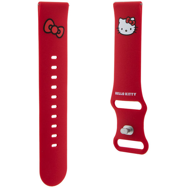 Hello Kitty - Strap Silicone Kitty Head (HKUWLSCHBLR) - Samsung Watch (46mm)/Watch 3, Huawei Watch GT 2/GT 3 (46mm) - Red