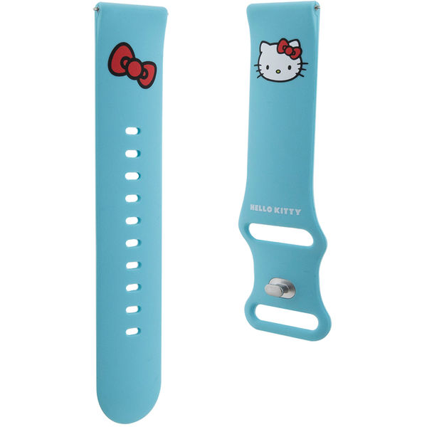 Hello Kitty - Strap Silicone Kitty Head (HKUWLSCHBLB) - Samsung Watch (46mm)/Watch 3, Huawei Watch GT 2/GT 3 (46mm) - Blue