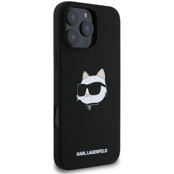 Karl Lagerfeld - Silicone MagSafe (KLHMP16LSCHPPLK) - iPhone 16 Pro - Choupette Head