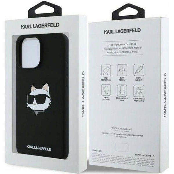 Karl Lagerfeld - Silicone MagSafe (KLHMP16LSCHPPLK) - iPhone 16 Pro - Choupette Head