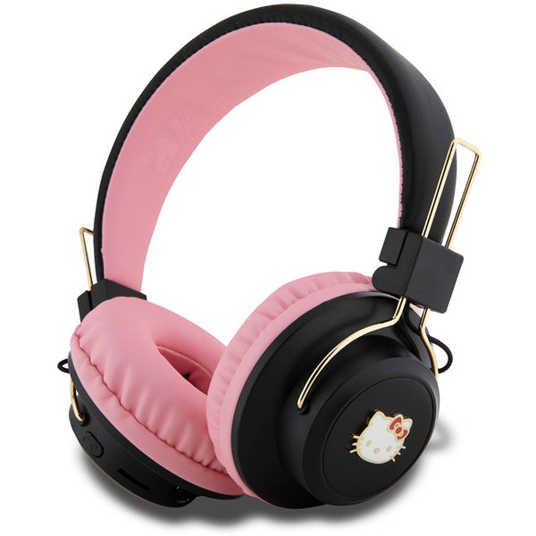 Hello Kitty - Wireless Headphones Metal Logo (HKBH9KHLMP) - On-ear, Bluetooth V5.3, 200mAh, IPX4, Type-C - Pink