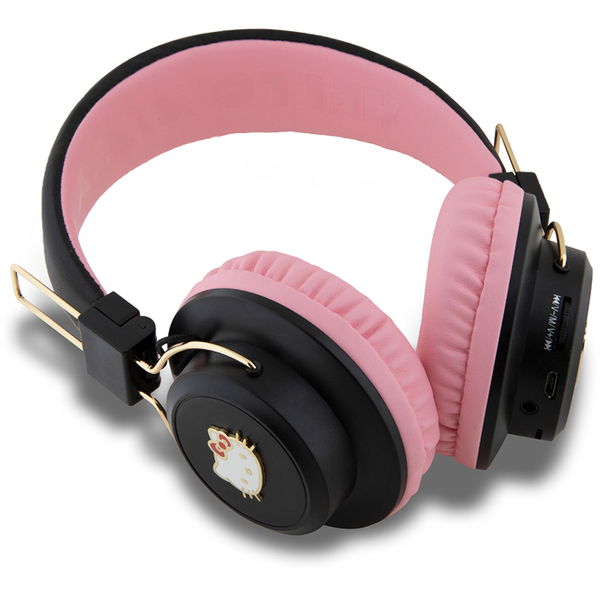Hello Kitty - Wireless Headphones Metal Logo (HKBH9KHLMP) - On-ear, Bluetooth V5.3, 200mAh, IPX4, Type-C - Pink