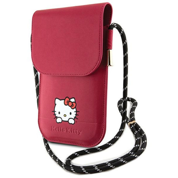 Hello Kitty - Leather Daydreaming Cord (HKOWBSKCDKP) - Phone Pouch, Crossbody - Pink