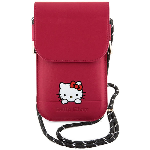 Hello Kitty - Leather Daydreaming Cord (HKOWBSKCDKP) - Phone Pouch, Crossbody - Pink