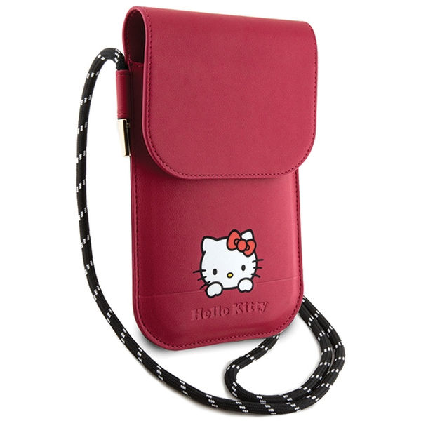 Hello Kitty - Leather Daydreaming Cord (HKOWBSKCDKP) - Phone Pouch, Crossbody - Pink