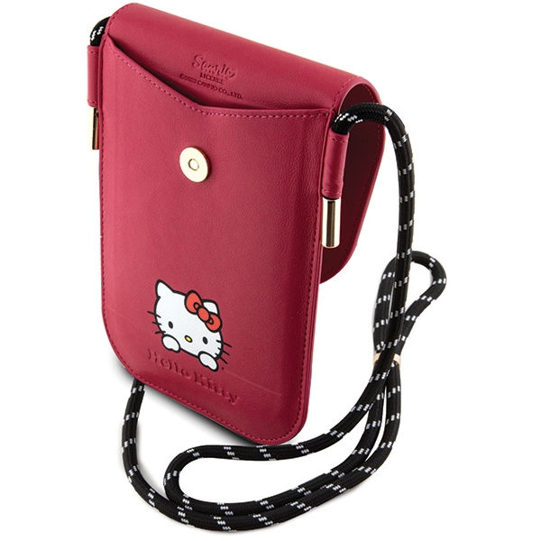 Hello Kitty - Leather Daydreaming Cord (HKOWBSKCDKP) - Phone Pouch, Crossbody - Pink