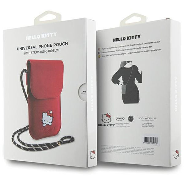 Hello Kitty - Leather Daydreaming Cord (HKOWBSKCDKP) - Phone Pouch, Crossbody - Pink