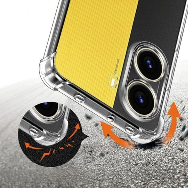 Techsuit - Shockproof Clear Silicone - Xiaomi Poco X7 Pro - Clear