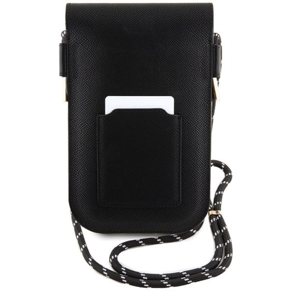 Hello Kitty - Leather Hiding Kitty Cord (HKOWBPSCKEK) - Phone Pouch, Crossbody - Black