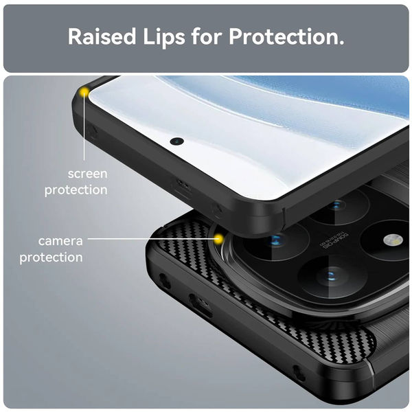 Techsuit - Carbon Silicone - Xiaomi Redmi Note 14 Pro 4G / Poco F7 - Blue