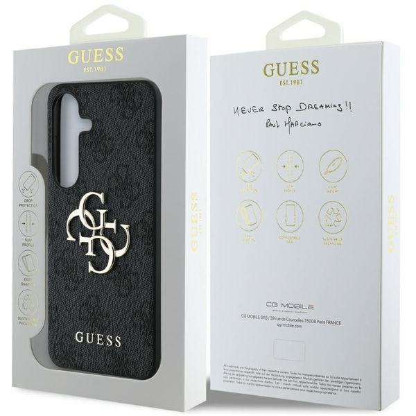 Guess - Hardcase 4G Big Metal Logo (GUHCS25M4GMGGR) - Samsung Galaxy S25 Plus - Black