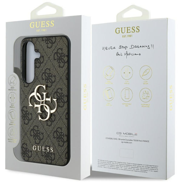 Guess - Hardcase 4G Big Metal Logo (GUHCS25S4GMGBR) - Samsung Galaxy S25 - Brown