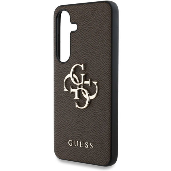 Guess - Hardcase 4G Grained Big and Classic Logo (GUHCS25SPGT4MBW) - Samsung Galaxy S25 - Brown