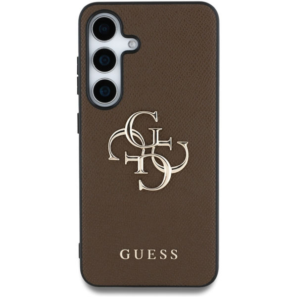 Guess - Hardcase 4G Grained Big and Classic Logo (GUHCS25SPGT4MBW) - Samsung Galaxy S25 - Brown