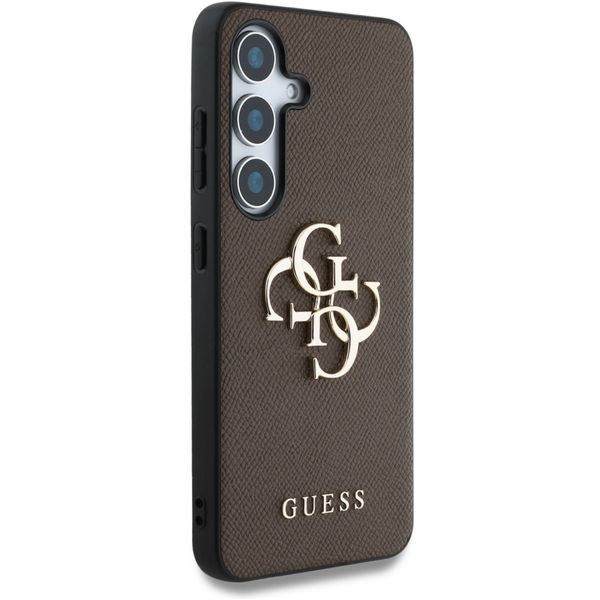 Guess - Hardcase 4G Grained Big and Classic Logo (GUHCS25SPGT4MBW) - Samsung Galaxy S25 - Brown