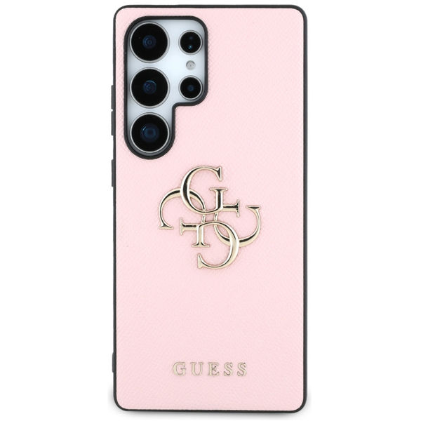 Guess - Hardcase 4G Grained Big and Classic Logo (GUHCS25LPGT4MBP) - Samsung Galaxy S25 Ultra - Pink