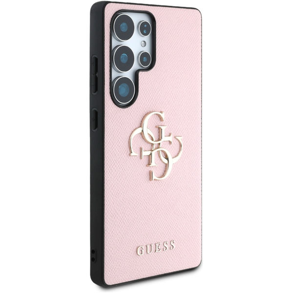 Guess - Hardcase 4G Grained Big and Classic Logo (GUHCS25LPGT4MBP) - Samsung Galaxy S25 Ultra - Pink