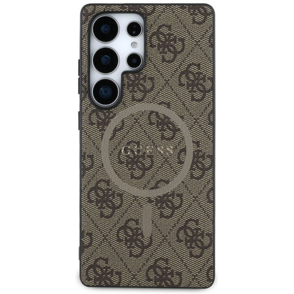 Guess - 4G Ring Classic Logo MagSafe (GUHMS25LG4GFRW) - Samsung Galaxy S25 Ultra - Brown