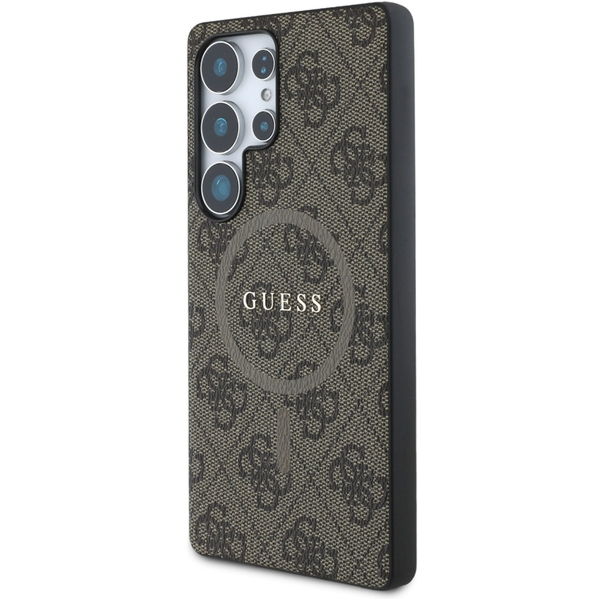 Guess - 4G Ring Classic Logo MagSafe (GUHMS25LG4GFRW) - Samsung Galaxy S25 Ultra - Brown