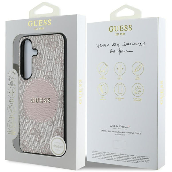 Guess - 4G Circle Classic Logo MagSafe (GUHMS25MP4PGRSGP) - Samsung Galaxy S25 Plus - Pink