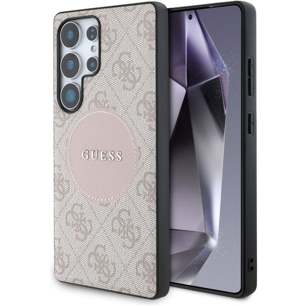 Guess - 4G Circle Classic Logo MagSafe (GUHMS25LP4PGRSGP) - Samsung Galaxy S25 Ultra - Pink