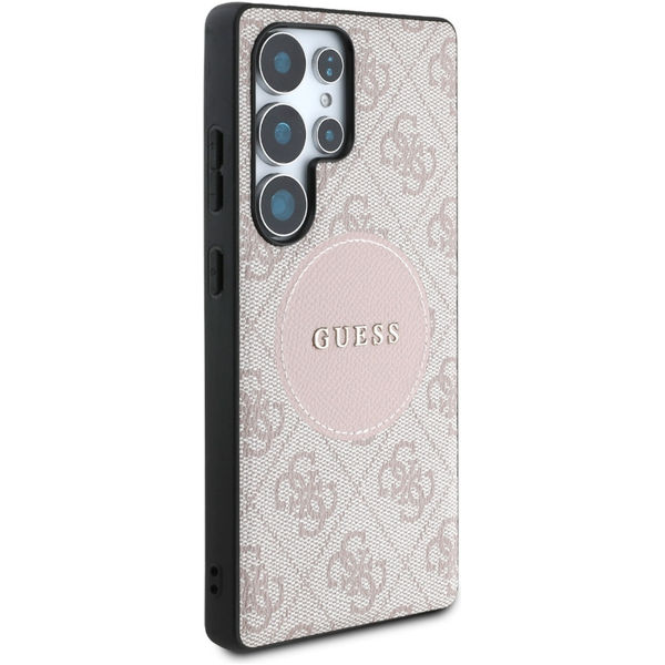 Guess - 4G Circle Classic Logo MagSafe (GUHMS25LP4PGRSGP) - Samsung Galaxy S25 Ultra - Pink