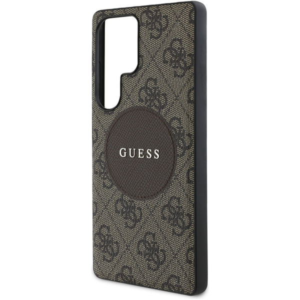 Guess - 4G Circle Classic Logo MagSafe (GUHMS25LP4PGRSGW) - Samsung Galaxy S25 Ultra - Brown