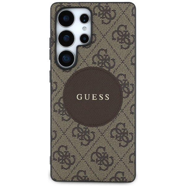 Guess - 4G Circle Classic Logo MagSafe (GUHMS25LP4PGRSGW) - Samsung Galaxy S25 Ultra - Brown