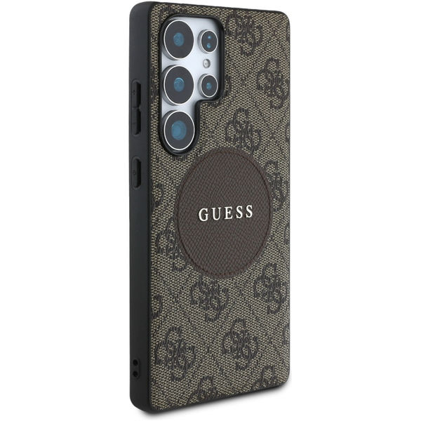 Guess - 4G Circle Classic Logo MagSafe (GUHMS25LP4PGRSGW) - Samsung Galaxy S25 Ultra - Brown