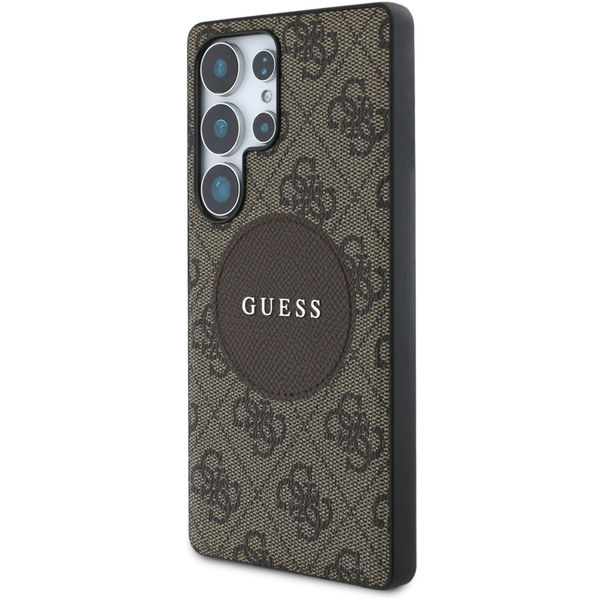 Guess - 4G Circle Classic Logo MagSafe (GUHMS25LP4PGRSGW) - Samsung Galaxy S25 Ultra - Brown