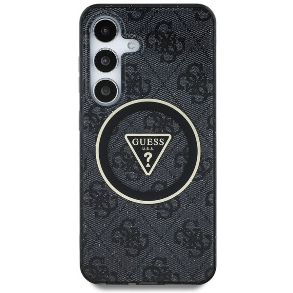 Guess - IML Metal Glitter 4G Circle Triangle MagSafe (GUHMS25MHG4PRTGK) - Samsung Galaxy S25 Plus - Black