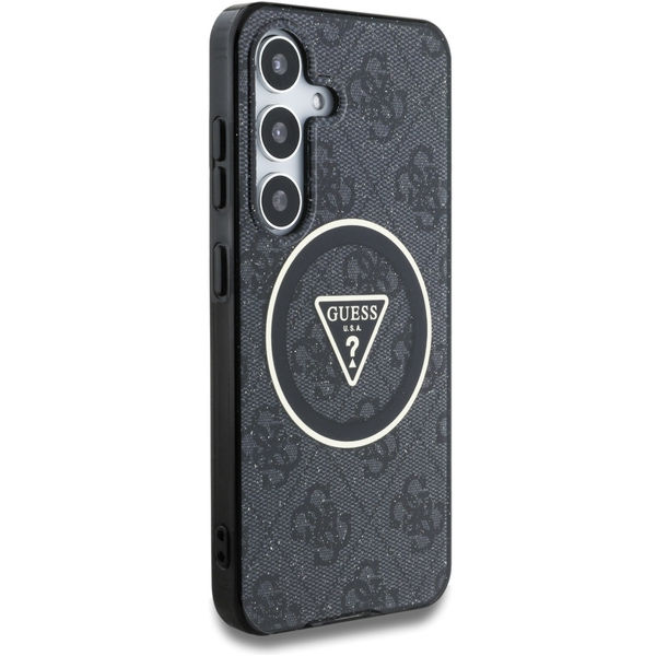 Guess - IML Metal Glitter 4G Circle Triangle MagSafe (GUHMS25MHG4PRTGK) - Samsung Galaxy S25 Plus - Black