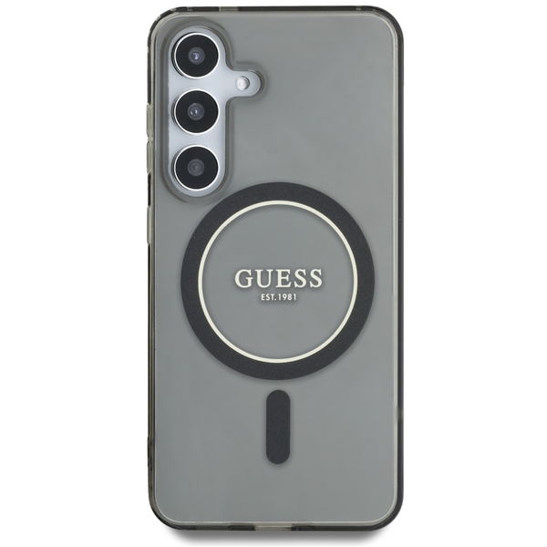 Guess - IML Glitter Circle MagSafe (GUHMS25SHFGEREK) - Samsung Galaxy S25 - Black