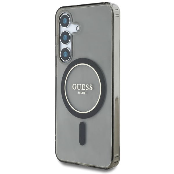 Guess - IML Glitter Circle MagSafe (GUHMS25SHFGEREK) - Samsung Galaxy S25 - Black