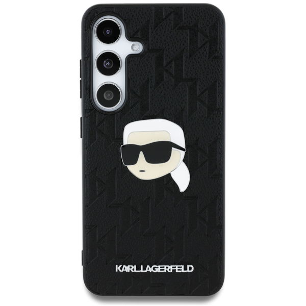 Karl Lagerfeld - Hardcase Monogram Leather (KLHCS25SPGKLKIPK) - Samsung Galaxy S25 - Karl Head Pin
