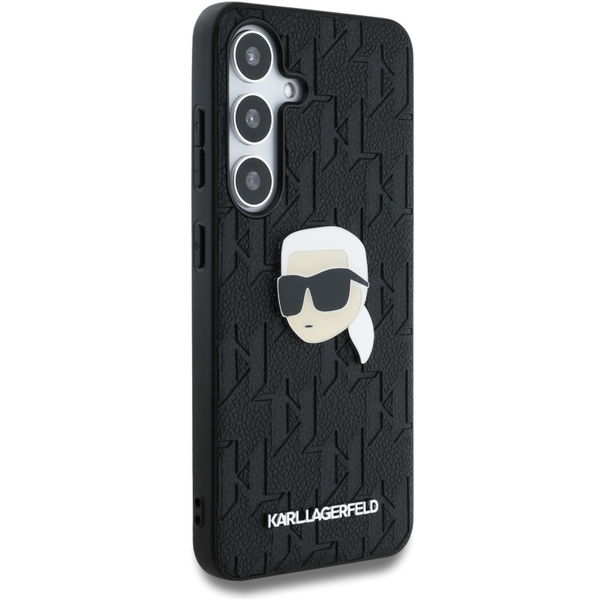 Karl Lagerfeld - Hardcase Monogram Leather (KLHCS25SPGKLKIPK) - Samsung Galaxy S25 - Karl Head Pin