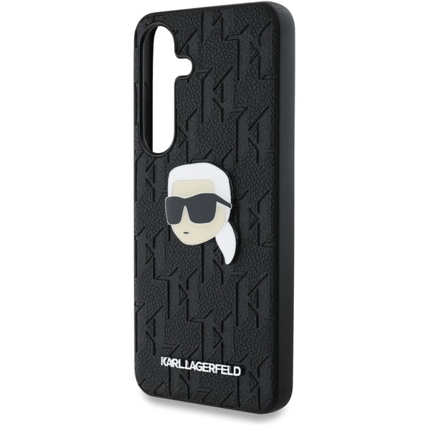 Karl Lagerfeld - Hardcase Monogram Leather (KLHCS25SPGKLKIPK) - Samsung Galaxy S25 - Karl Head Pin