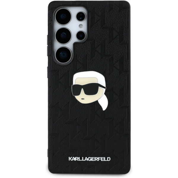Karl Lagerfeld - Hardcase Monogram Leather (KLHCS25LPGKLKIPK) - Samsung Galaxy S25 Ultra - Karl Head Pin