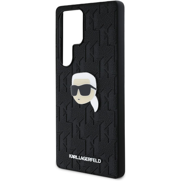Karl Lagerfeld - Hardcase Monogram Leather (KLHCS25LPGKLKIPK) - Samsung Galaxy S25 Ultra - Karl Head Pin