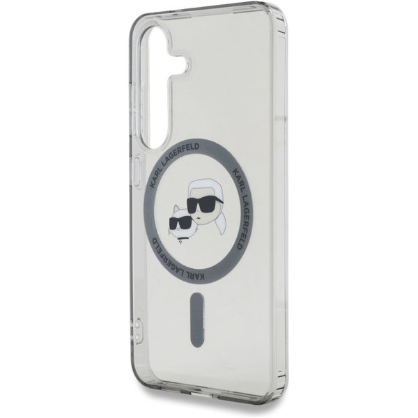 Karl Lagerfeld - IML MagSafe (KLHMS25SHLSKCK) - Samsung Galaxy S25 - Metal Karl&Choupette Heads