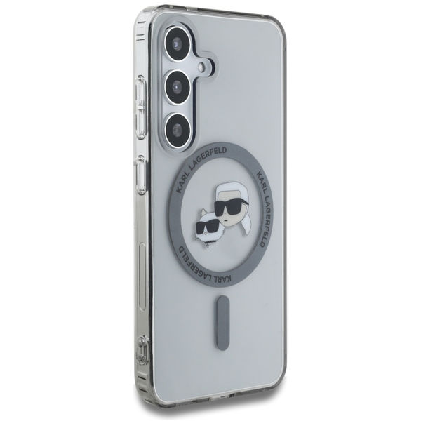 Karl Lagerfeld - IML MagSafe (KLHMS25SHLSKCK) - Samsung Galaxy S25 - Metal Karl&Choupette Heads
