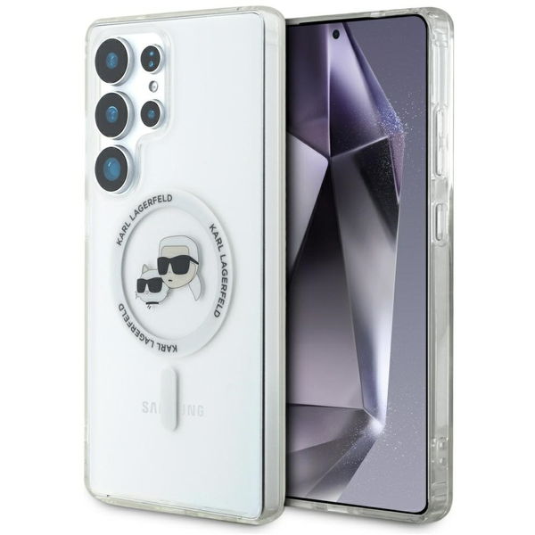 Karl Lagerfeld - IML MagSafe (KLHMS25LHLSKCH) - Samsung Galaxy S25 Ultra - Metal Karl&Choupette Head