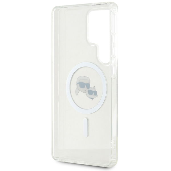 Karl Lagerfeld - IML MagSafe (KLHMS25LHLSKCH) - Samsung Galaxy S25 Ultra - Metal Karl&Choupette Head