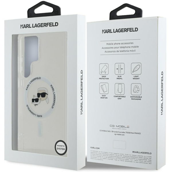 Karl Lagerfeld - IML MagSafe (KLHMS25LHLSKCH) - Samsung Galaxy S25 Ultra - Metal Karl&Choupette Head